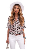 Leopard Print Short Sleeve Shirt