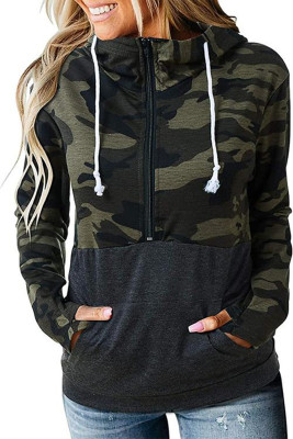 Women Long Sleeve Army Hoodies