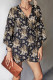 Surplice V Neck Flare Floral Dress