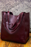 Large Capacity Solid Color Tote Bag Unishe Wholesale MOQ 3PCS