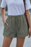 Green Strive Pocketed Tencel Shorts