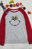 Grinch Face Pullover Long Sleeves Top Women Unishe Wholesale