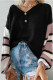 Black Striped Raglan Sleeve Drop Shoulder Sweater