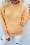 Drawstring Hooded Kangaroo Pocket Knitting Sweater