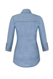 Blue Washed Open Button Denim Shirts