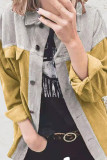 Corduroy Colorblock Buttons Up Jacket Shacket Unishe Wholesale