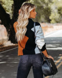 Wave Color Block Pullover Sweaters