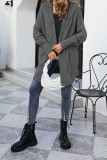 Cable Knit Front Open Cardigan
