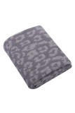 Leopard Knit Plush Blanket MOQ 3pcs