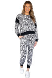 Leopard Print Pullover and Joggers Set