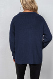 Cut Out Zipper Sleeve Knitting Sweater