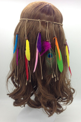 Bohemian Colorful Feather Hair Clips MOQ 5pcs