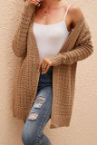 Plain Crochet Knit Open Sweater Cardigans