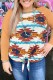 Aztec Print Raglan Long Sleeve Plus Size Top