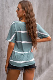 Green Tie-dye Print Loose T-shirt