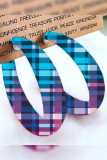 Rould Plaid Leather Earrings MOQ 5PCs