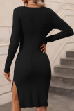 Colorblock Splicing Knitting Dress