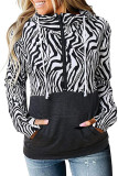 Women Long Sleeve Zebra Hoodies