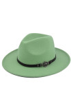 Flat Brim Woolen Jazz Hat with Belt Unishe Wholesale MOQ 3PCS