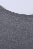 Gray Wash Fleece Pullover Sweatshirt