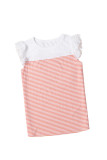 Flutter Shoulder Striped Print Tank Top