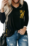 Sunflower Patch Pocket Long Sleeve Top