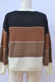 Loose Color Block Pullover Knitting Sweater Unishe Wholesale