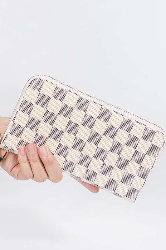 Khaki Plaid Woman Purse MOQ 3PCS