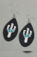 Texture Knit PU Cactus Earrings MOQ 5pcs