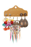 Geometric Floral Boho Earrings 3pcs Set MOQ 5pcs