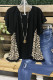 O-neck Short Sleeve Leopard Stitching Top Unishe Wholesale