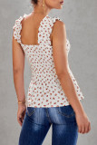 White Floral Smock Tank
