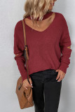 Cut Out Zipper Sleeve Knitting Sweater