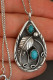 Turquoise Metal Feather Earrings MOQ 5PCS