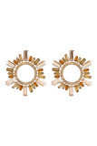 Rhinestone Alloy Earrings MOQ 3pcs