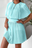 Bat sleeve Short Sleeve Ruched dress