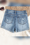 Rainbow Print Ripped Jean Shorts Unishe Wholesale