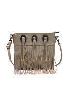 PU Leather Tassel Messenger Crossbody Bag MOQ 3pcs