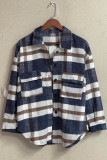 Plaid Button Down Pocketed Shacket Jackets Women UNISHE Wholesale