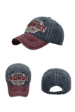 Cow Boy Wild West Embroidery Washed Baseball Cap MOQ 3PCs