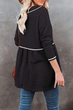 Waffle Knit V-neck Tunic Long Sleeve Top Women UNISHE Wholesale