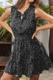 Polkadot Sleeveless Ruffle Dress Unishe Wholesale