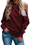 Red Ribbed Zip Knit Top