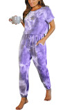Floral Tie Dye One Piece Jumpsuit