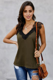 Green One More Night Lace Cami Tank