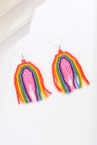 Tassel Rainbow Rice Beads Earrings Unishe Wholesale MOQ 5pcs