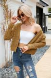 Plain Hollow Out Knit Open Sweater Cardigans