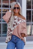 Brown Cow Contrast Asymmetrical Long Sleeve Top