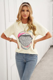 Tie-dye Leopard Lip Tee