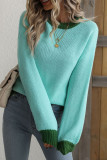 Plain Round Neck Knit Pullover Sweaters